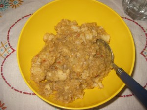 Red Lentil Cauliflower Curry