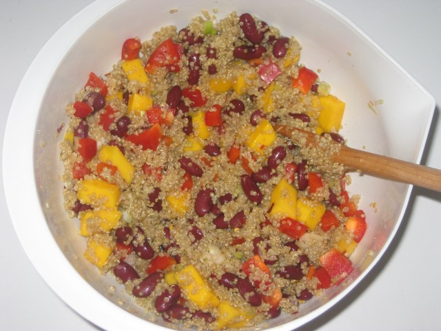 Veganomicon Quinoa salad with Black Beans and Mango