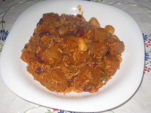 Veganomicon Seitanic Red and White Bean Jambalaya (2)