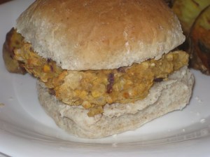 Thug Kitchen Red Lentil and White Bean Burger