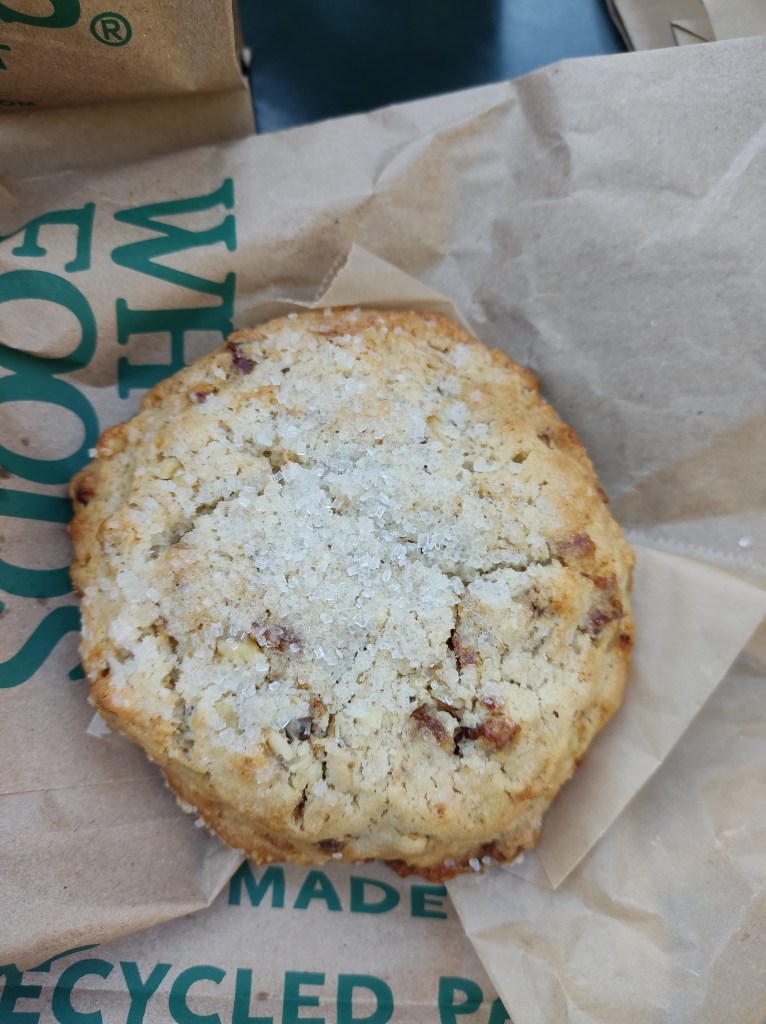 A sugary vegan scone