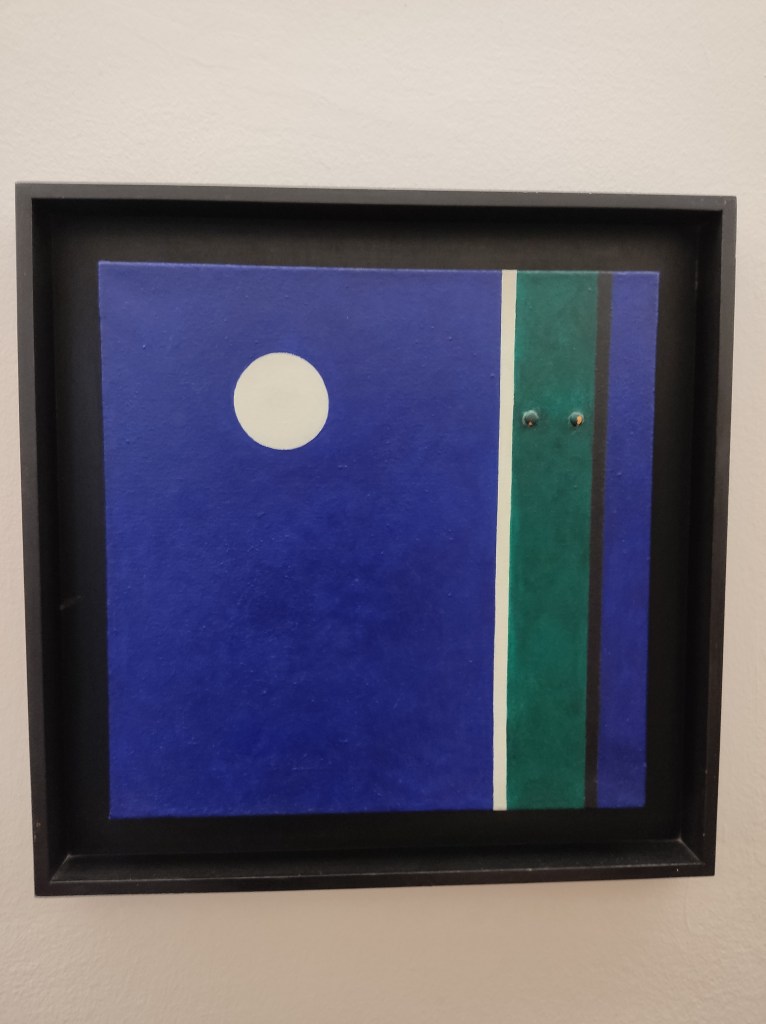 A painting comprised of some blocks of colour at the Dali museum