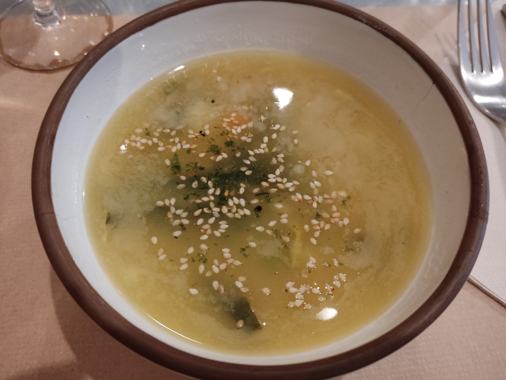 A small bowl of miso soup