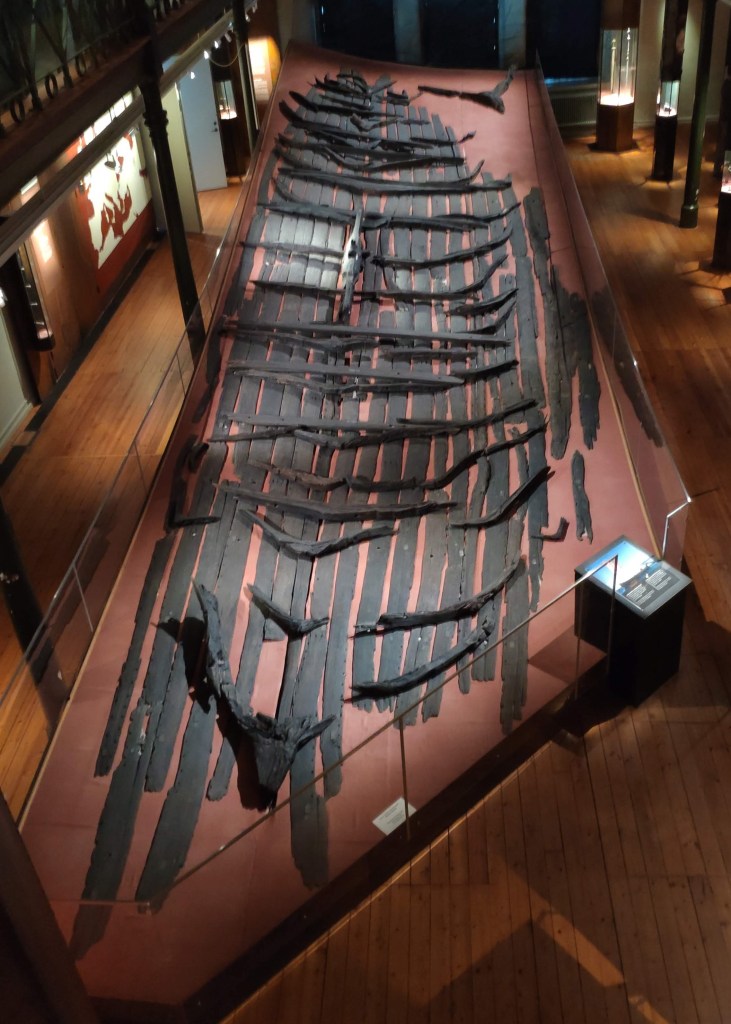 Replica of a Viking boat in the museum