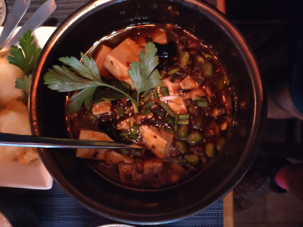 A bowl of mapo tofu