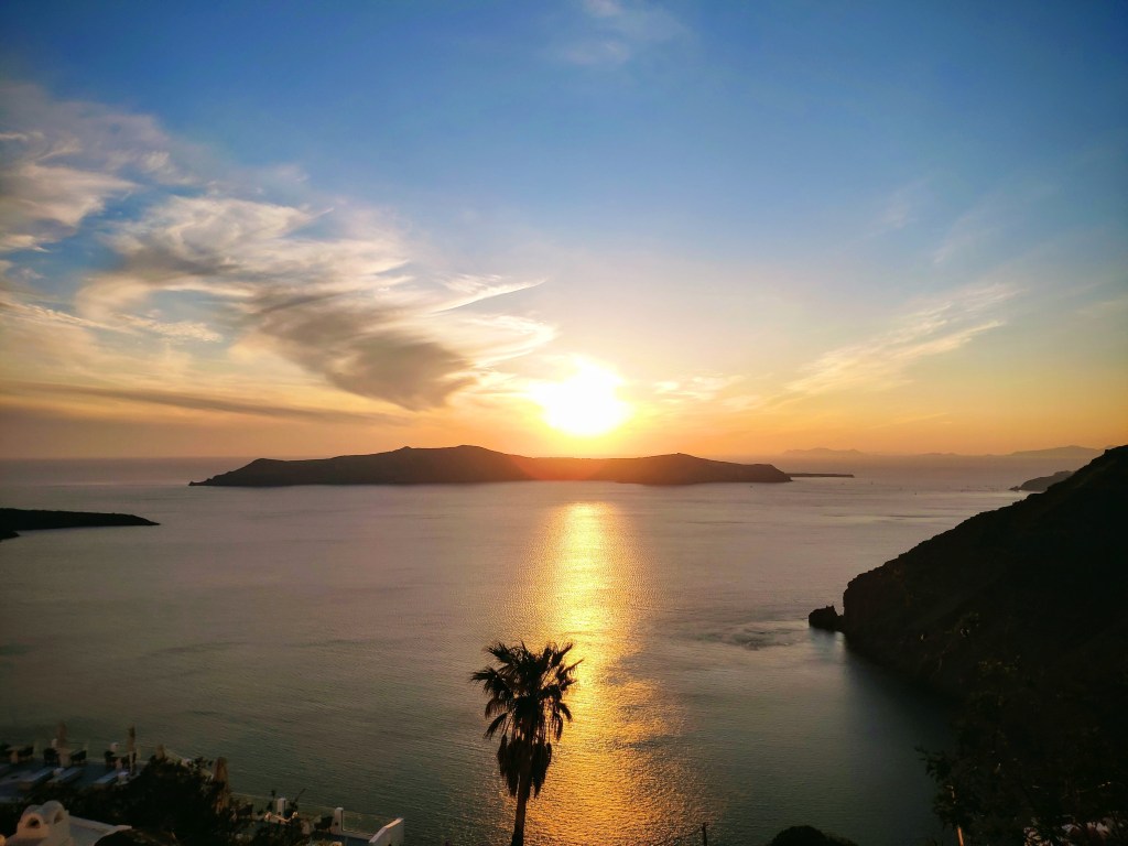 Sunset view from Fira