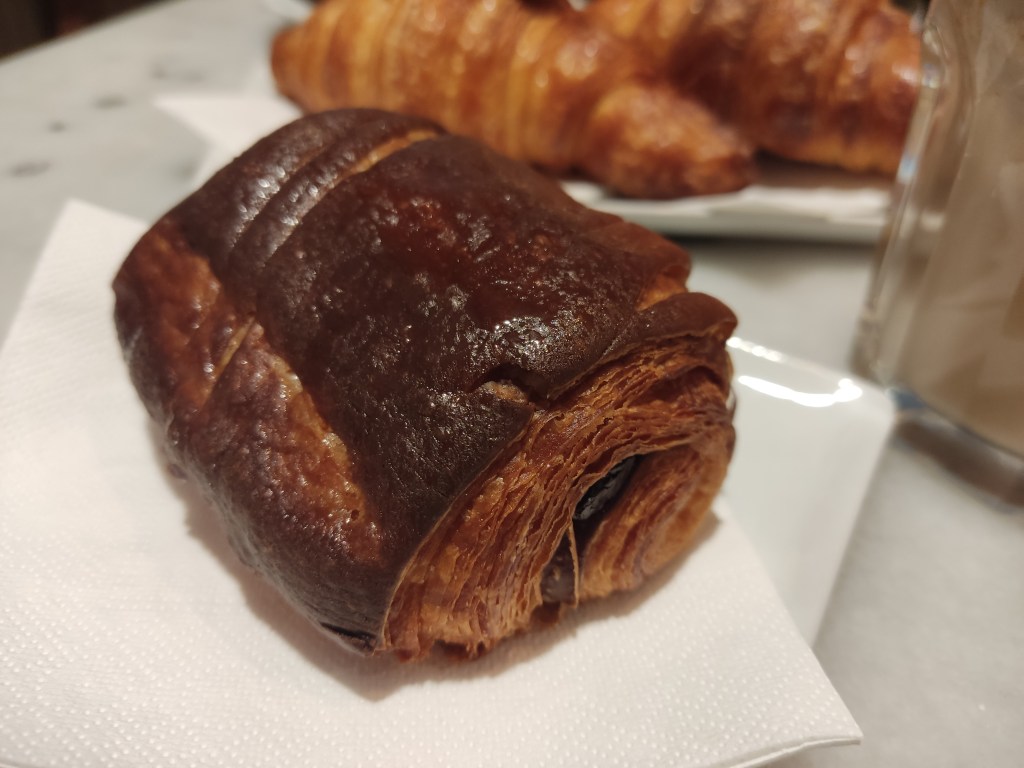 A crisp looking pain au chocolat