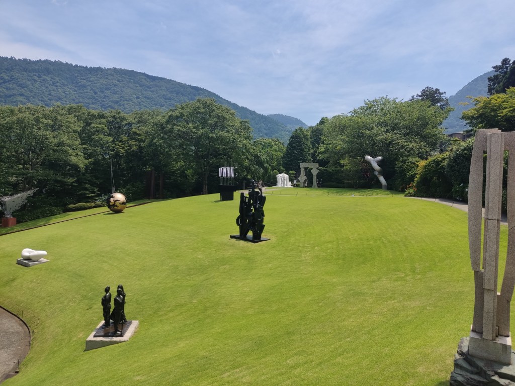 Outdoor art installation at the Hakone Open Air Museum
