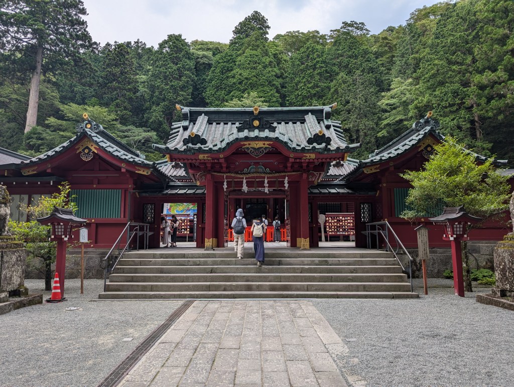 A temple at the lake near Hakone