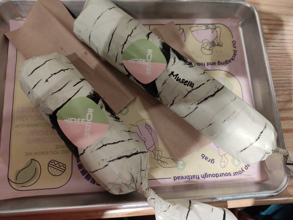 Two wraps, tightly bound in their packaging