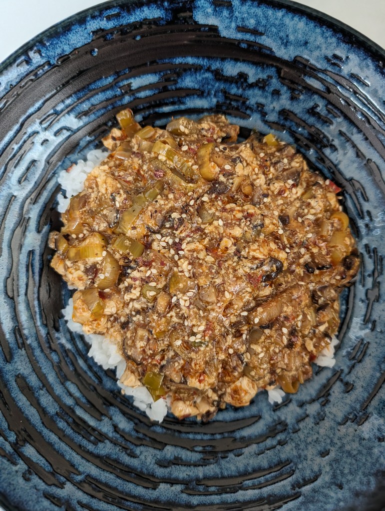 Mushroom mapo tofu