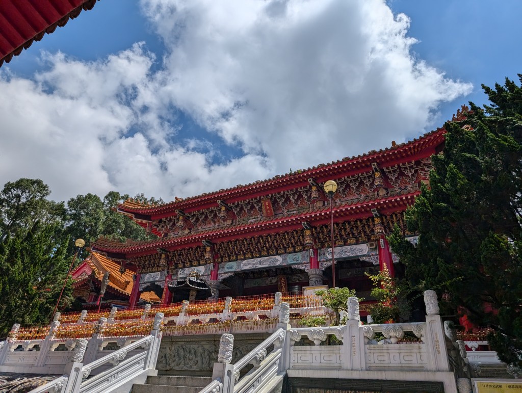 An ornate temple building