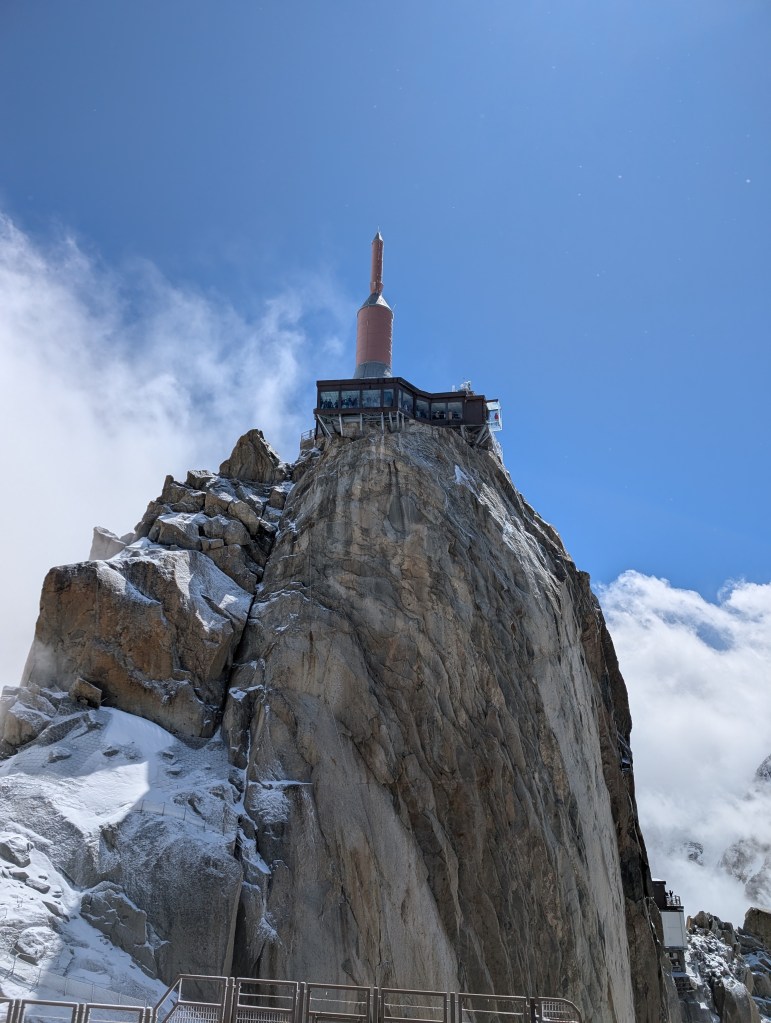 The viewing platform at the very top of the peak