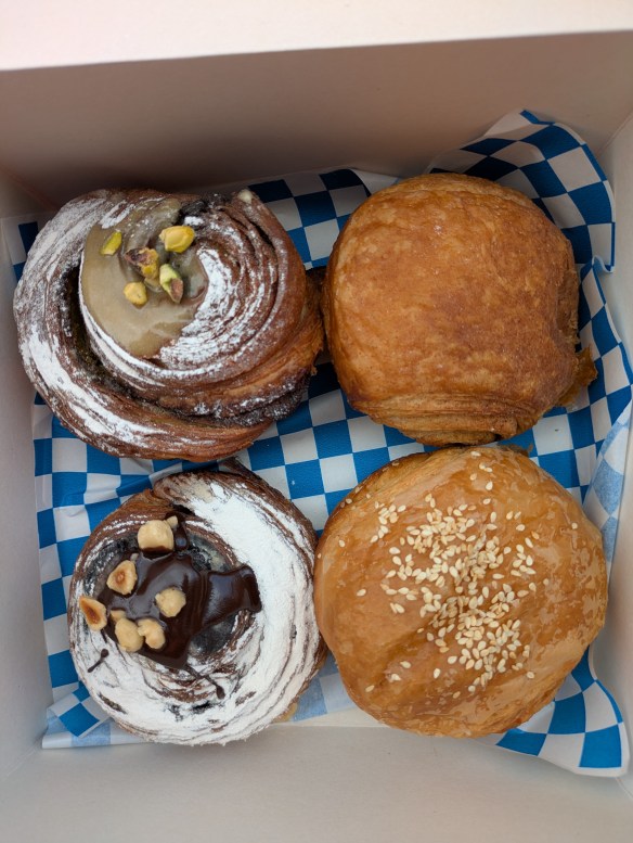 A box of four pastries
