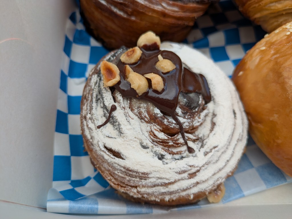 A chocolate hazelnut swirl