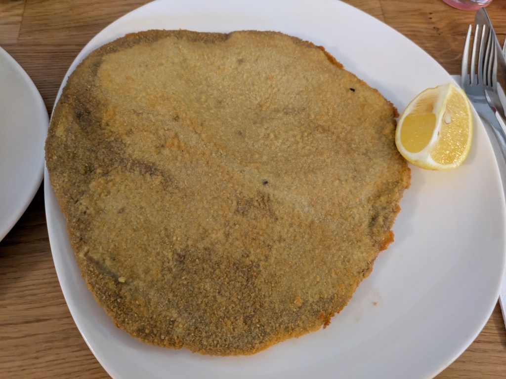 A large schnitzel